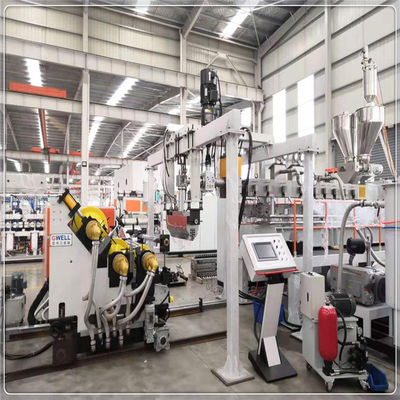 PLA Plastik Yaprak Ekstrüzyon Makinesi PLA Blister Yaprak Üretimi Çift Makara Ekstrüzör