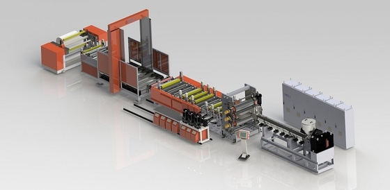 Taş Kağıt Üretim Makinesi Üç Katmanlı dökme germe filmi ekstrüzyon hattı