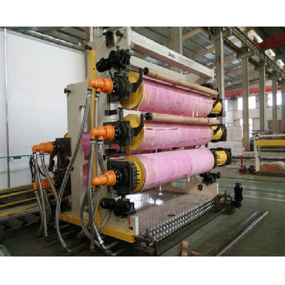 PVC Geniş Zemin Deri yapma makinesi Parke Döşeme Üretim Hattı 400kg H