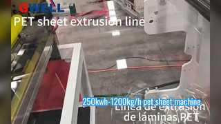 250Kwh,1200kg/h PET levha üretim hattı