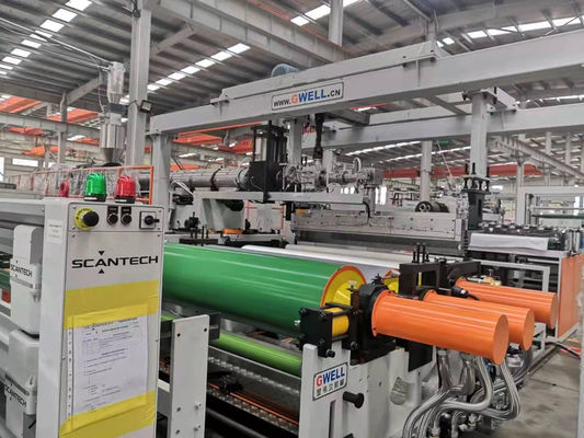 satın al 250kg/saat Kapasiteli, 1000-2000mm Genişlikli ve Stabil Kumaş Sarma İçin Tek Vidalı Tasarımlı TPU Döküm Film Ekstrüzyon Hattı online manufacture
