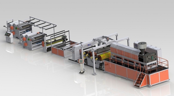 satın al ASA PVC kart ekstrüzyon hattı 350kg/H Kapı Duvar Paneli Tek vida ekstrüzör online manufacture