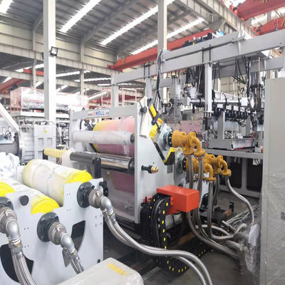 satın al PETG Dekoratif Yaprak Ekstrüzyon hattı, 600kg/saat çıkış, 0.15-2mm kalınlık aralığı ve çok katmanlı yapı online manufacture