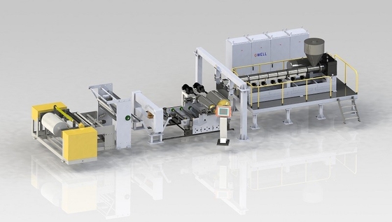 satın al döküm PVC yapıştırma filmi plastik sargı ekstrüzyon hattı özelleştirme ve esneklik online manufacture