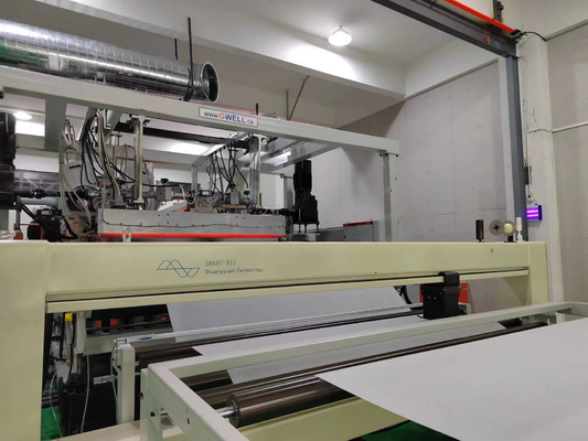 satın al Zengin müşteriler referansı! EVA / POE Aolar Film Ekstrüzyon Hattı Güneş Paneli Kapsülleme için Maksimum Hat Hızı 16m/S online manufacture