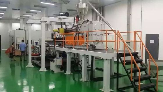 satın al PET Plastik Yaprak Üretim Hatı için Yüksek Kapasiteli Enerji Tasarrufu Çift Makara Ekstrüder online manufacture