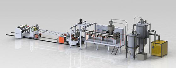 satın al 1000mm Çap için Şeffaf Plastik Yaprak Üretim hattı PET Yaprak Makinesi online manufacture