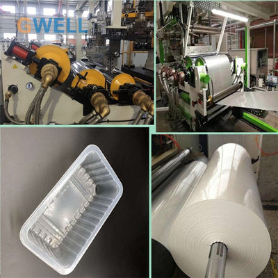 satın al Düşük Güç Tüketimi Yüksek Kapasiteli PP Levha Ekstrüzyon Makinesi, 600-1220mm Genişlikli, Termoform İçin online manufacture